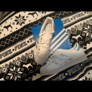 Adidas Superstar White/Diamond  | Size 4 1/2